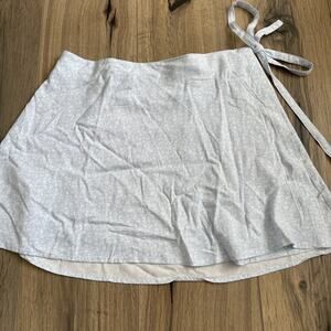 NEW John Galt Brandy Melville Genevieve white/blue floral wrap skirt one size